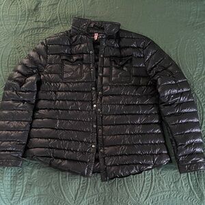 Black Women's Quilted Harrow Royale Down Shirt